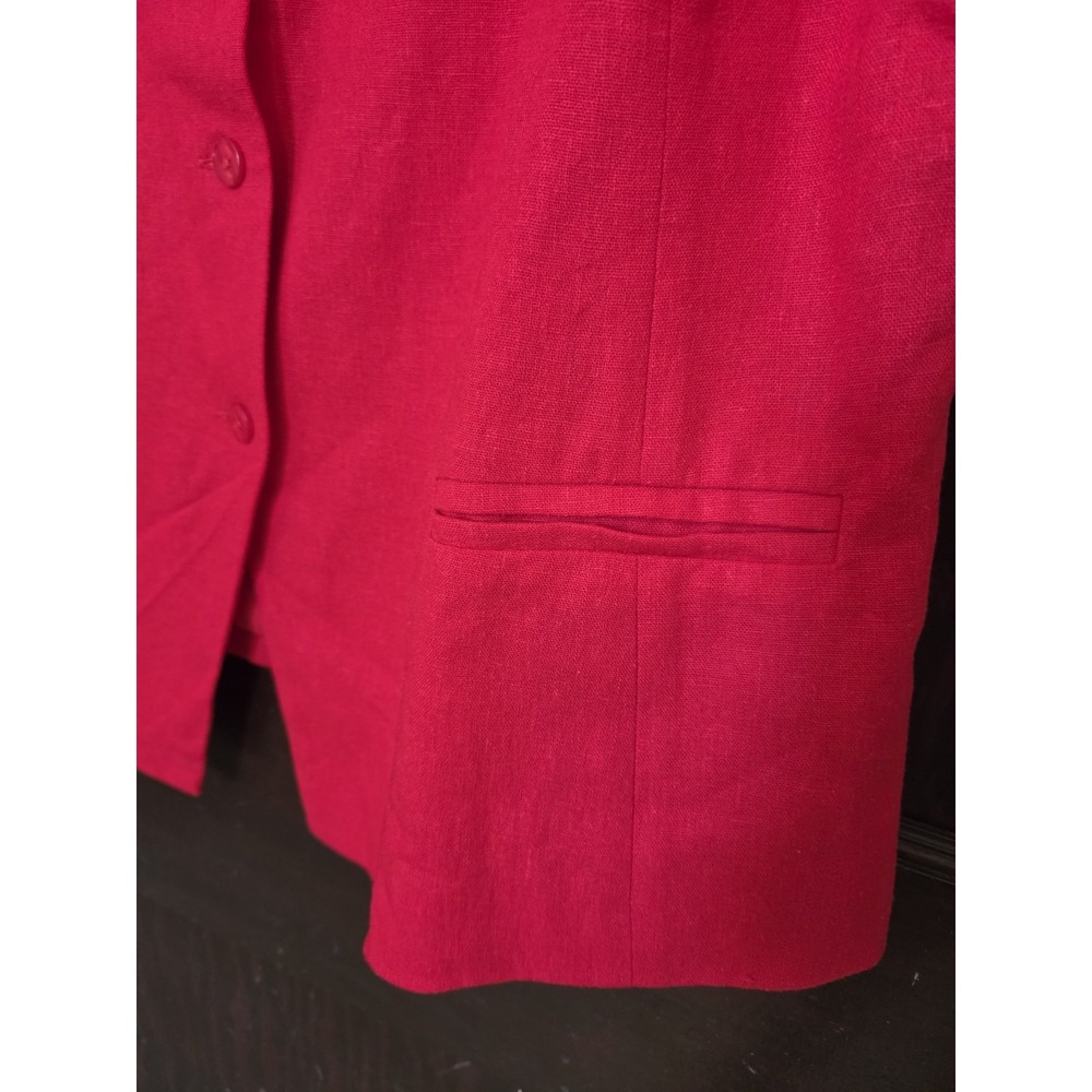 Express Linen Blend Tank Top Vest Lined Red 2X Classic Chic Colorful NWT Boho - Picture 6 of 10